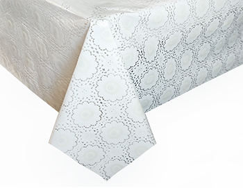 Клеенка EASY LACE YL-049E ажурная ПВХ белая 1,32*22м