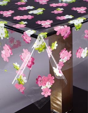 078A Клеенка MIRAGE прозрачная с печатью0.10мм*1,37м*25м