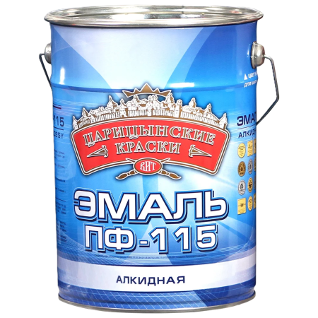 Эмаль  белая матовая ПФ-115 "Царицынские краски" 20кг