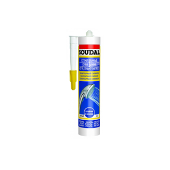 Герметик силиконовый "SOUDAL" санитарный прозрачный 280 мл (15)