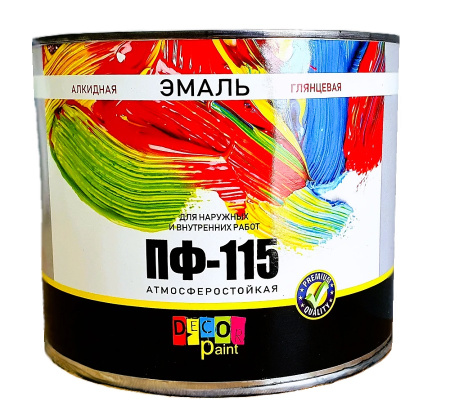 Эмаль желтая ПФ-115 "Dekor paint" 0,8кг