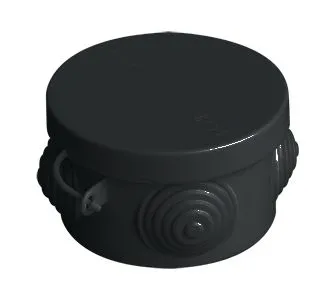 Коробка расп D85*40 для о/п IP54 040-039Ч ЧЕРНАЯ VKL electric Круг