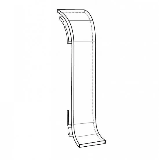 Соединений к плинтусу  TERA Дуб джерси  72мм (2шт)