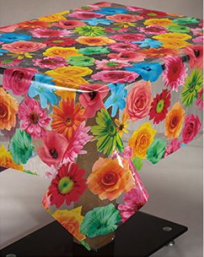 Н220b Клеенка MIRAGE прозрачная с печатью0.10мм*1,37м*25м