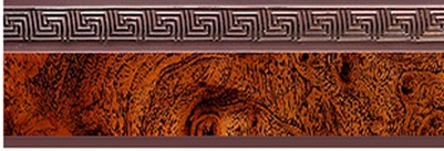 Карниз "Лабиринт/Греция" 2-х рядный 1,8м карельская береза  "МК" ССС