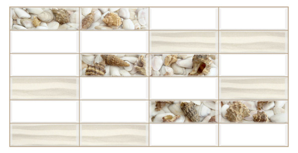 Панель ПВХ "Песчаный берег" плитка 480х955мм (10) N