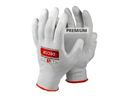 Перчатки DECOR PREMIUM, прорезиненные, размер М (6/600)