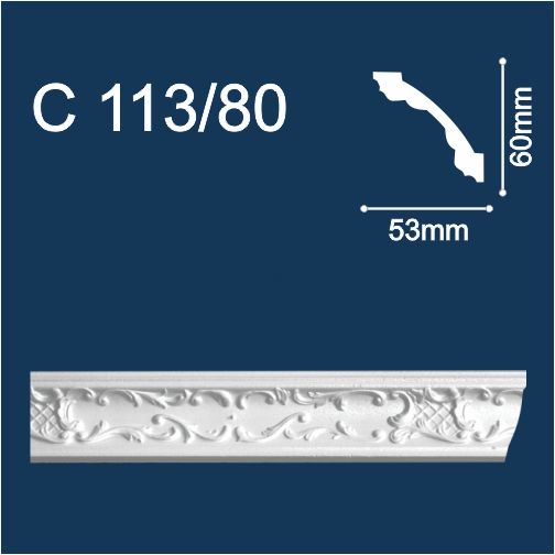 Комлпект угловых элементов плинтуса С113/80 ССС