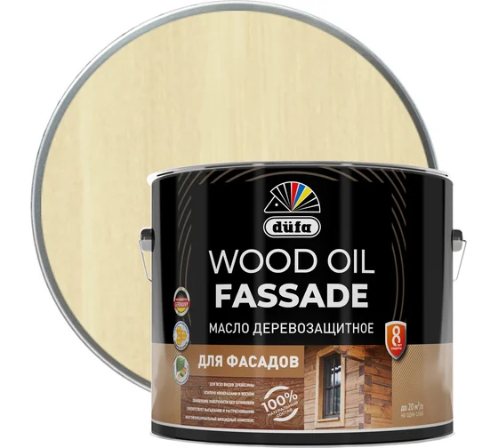 Масло "Dufa" Wood OIL Fassade бесцветный 0,8л 