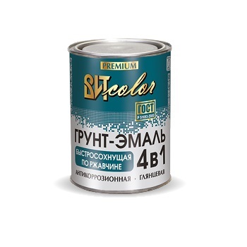 Грунт-эмаль по ржавчине 4в1 темно-серая быстросохнущая ВИТ color 4кг