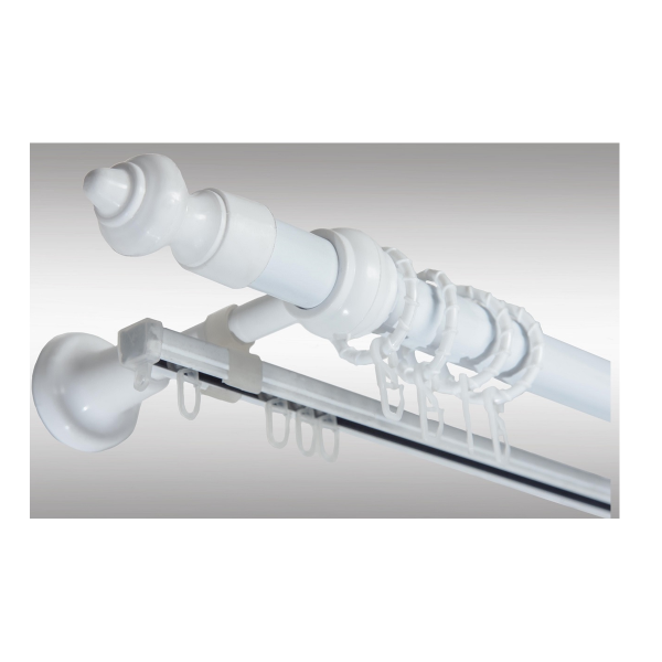 Карниз "Кантри" 3,0м Белый МК составной