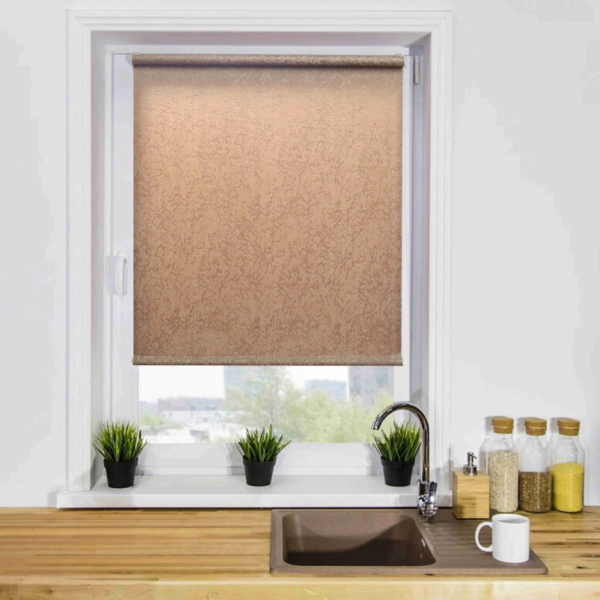 Мини Ролета Жаккард LM 66-09 160*170 (темно-бежевый)  ВЫВЕДЕНЫ