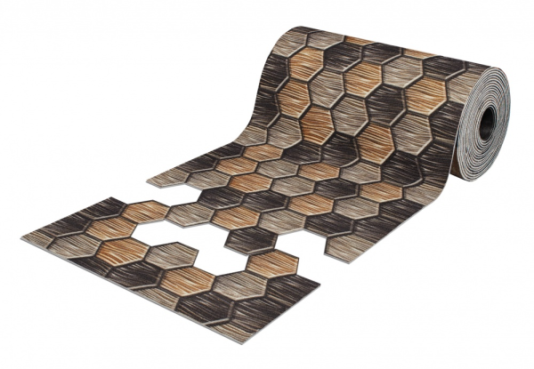 Коврик-дорожка SHAHINTEX DIGITAL PRINT  (20) "Соты" 100 х 1500 металлик