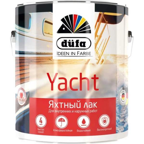 Лак яхтный полуматовый "Dufa YACHT"  2,5л 