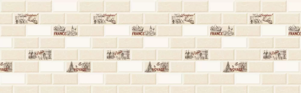 Панель интерьерная Плитка париж 600*3000мм(0,75мм)