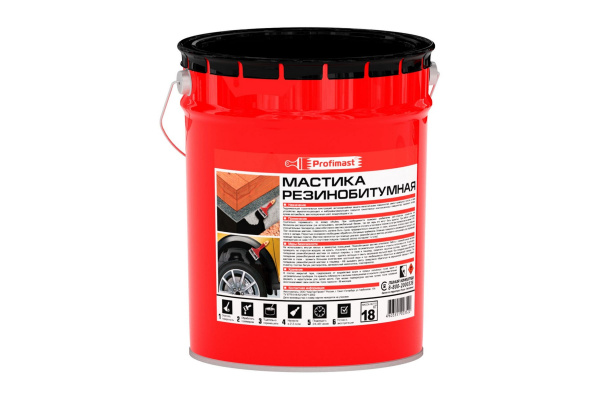 Мастика резинобитумная PROFIMAST 10л/9кг/металл