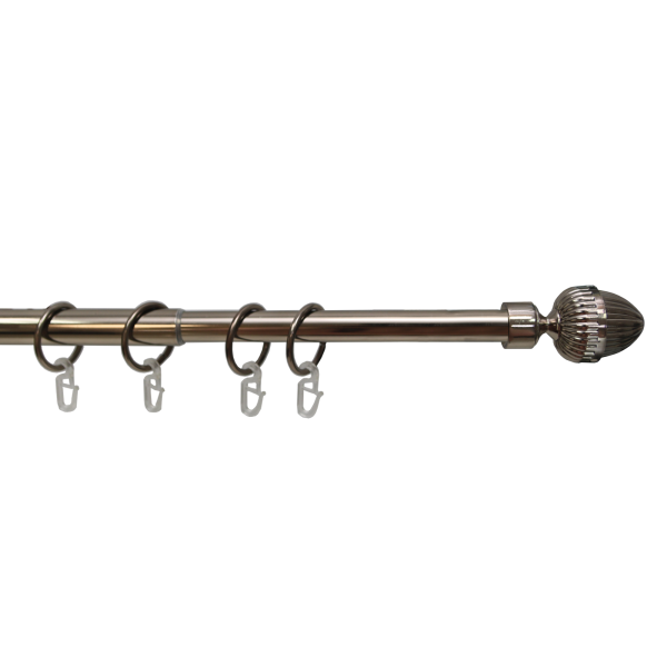 Телескоп.однорядн.карниз, Наконечник Орех, Коньяк, 16/19мм ,160-320см,