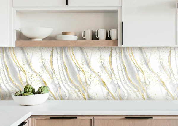 Фартук "Рецциато" ABS-пластик (термоперевод) 3000*600*1,5мм КомфортПласт