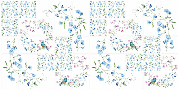 Панель ПВХ "Весенние мотивы" Плитка 955*480 мм (10) серия Альфа