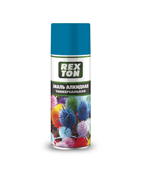Эмаль универсальная голубая REXTON аэрозоль 520мл (12) (RT-101.10)