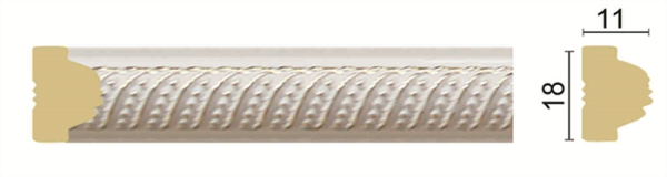 Интерьерный багет 1МБ1,8-6  Крем (40)