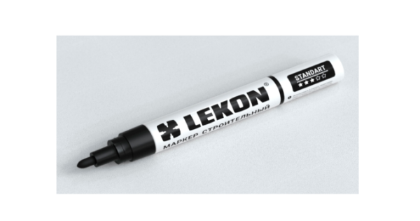 Маркер LEKO Standart 2мм с нитроэмалью черный (12)