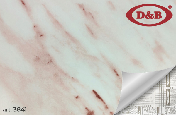 3841 Пленка  самокл. D&B  0.90*8м    мрамор бледно-розовый /6