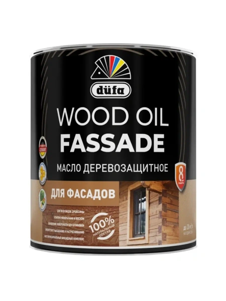 Масло "Dufa" Wood OIL Fassade бесцветный 9(л)