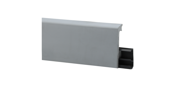 Плинтус HDPS напольный WINART PRO универсальный монтаж 80 мм 2,0 м Quadro Титаниум (20)