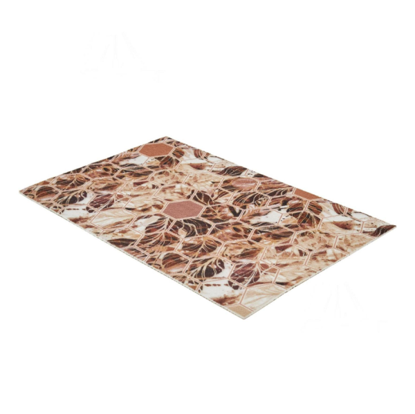 Коврик-дорожка вырезной icarpet PRINT антискользящий (109) "Соты Флора" 80 х 1500 коричневый