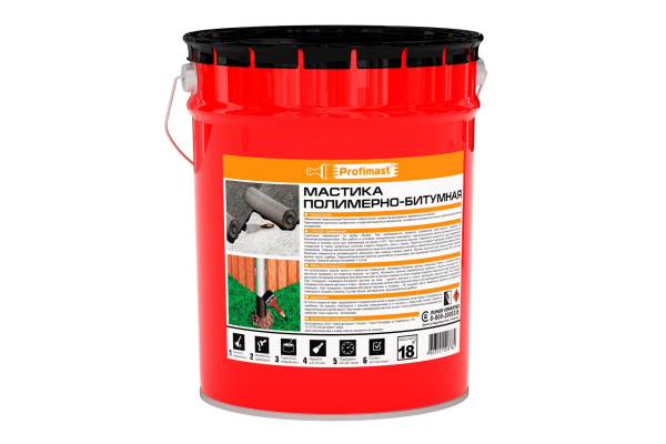Мастика полимерно-битумная PROFIMAST 21,5л/18кг/металл
