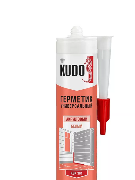 Герметик "KUDO" KSK-301" акриловый универсальный белый 280мл (12)   НЕ ВОЗИМ ПРИ -С