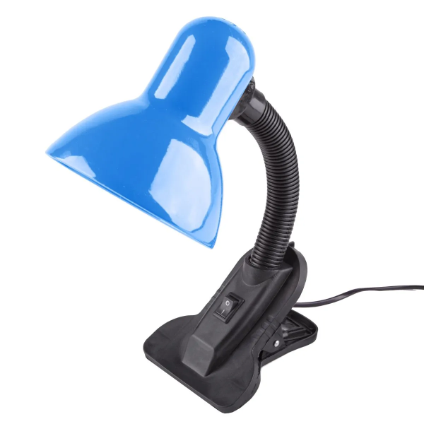 Светильник настольный на прищепке DL-2- 60W-E27, синий  Включай
