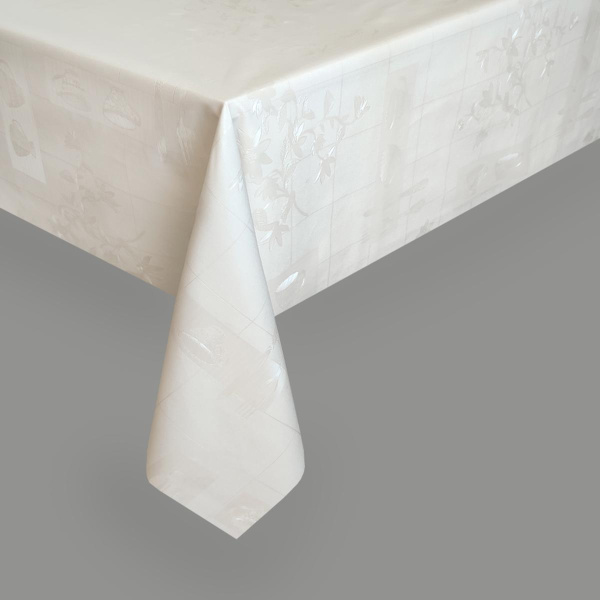 Клеенка BOGEMA ZG-8237N шелкография на тканевой основе молочный,37м*0,28мм*20м