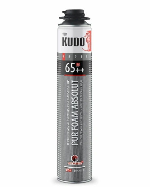 Пена полиуретановая монтажная   "KUDO PROFF 65++" 1000мл/980 гр. (12)