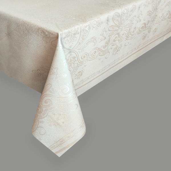 Клеенка BOGEMA ZG-8199М шелкография на тканевой основе молочный  1,37м*0,28мм*20м