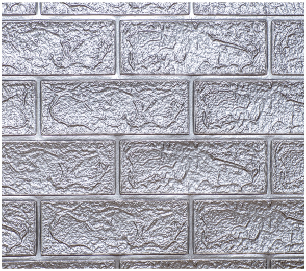 Самоклеящаяся 3D панель Dekorelle 005 серый, разм. 70x77см, толщина 3мм (10шт) ССС