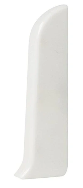 Заглушка левая и правая к плинтусу "WIMAR" 58мм Белый матовый  (уп. 1 пара)