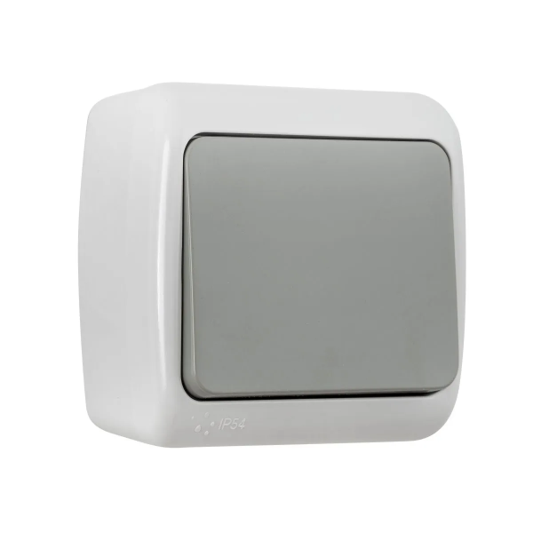 Выключатель 1кл серый ОП 10А, IP54 VKL electric Уличный (1/10/120)