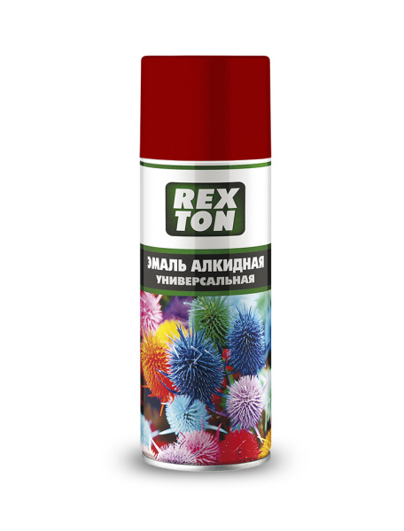 Эмаль универсальная красная REXTON аэрозоль 520мл (12) (RT-100.40)