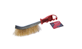 Щётка по металлу гнутая с пластиковой ручкой