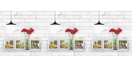 Фартук "Лофт" ABS-пластик (термоперевод) 3000*600*1,5мм КомфортПласт