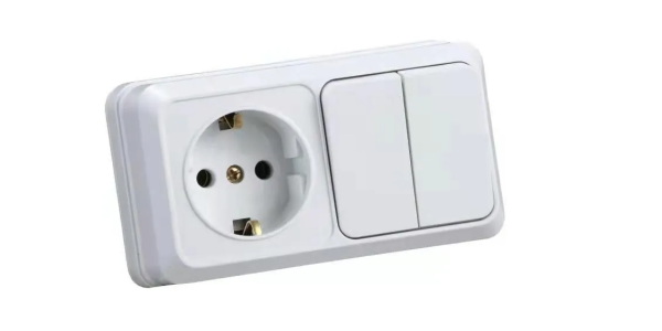 Блок комб. ОП гориз (2кл. выкл + розетка с/з) TANGO