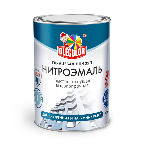 Эмаль НЦ-132П желто-коричневая "OLECOLOR" 1,7кг