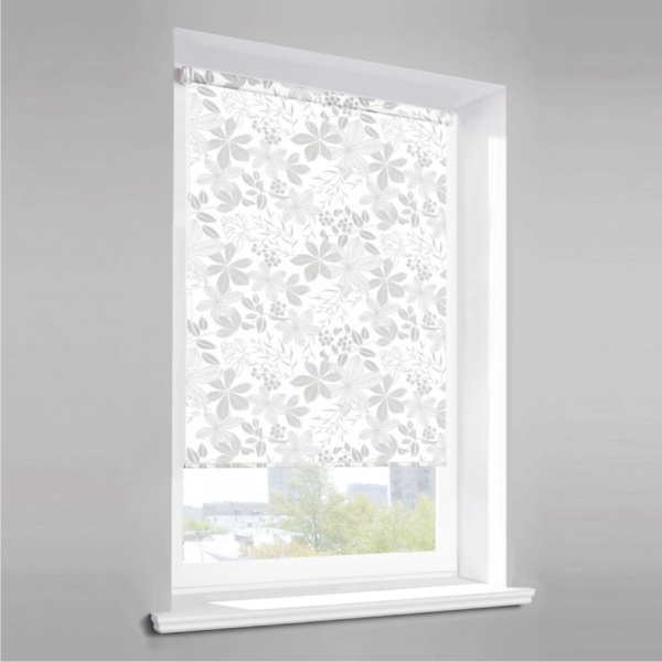 Мини Ролета Флауэр LM 45-01  61*160 (Белый) Р