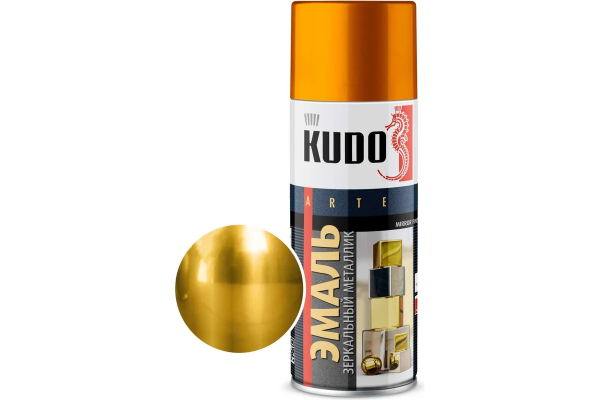 Эмаль металлик универсальная зеркальное золото "KUDO" KU-1034 (12) ССС