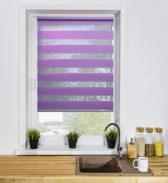 Мини Ролета День-ночь "Грация" LB 10-22 64*215 (сиреневый)
