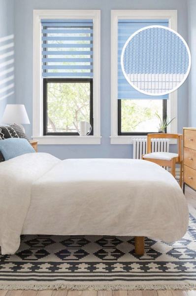 Миниролло "День-Ночь" голубые 57х170см Р