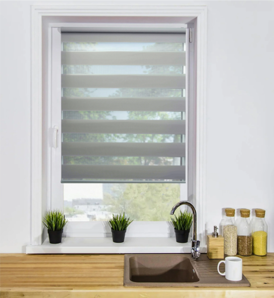 Мини Ролета День-ночь "Грация"  LB 10-17   52*160 (серый)