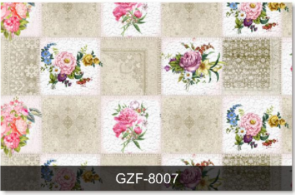 8007 GZF Пленка 0,45*8м цветы в клетке беж самокл.HONGDA  COLOR DECOR
